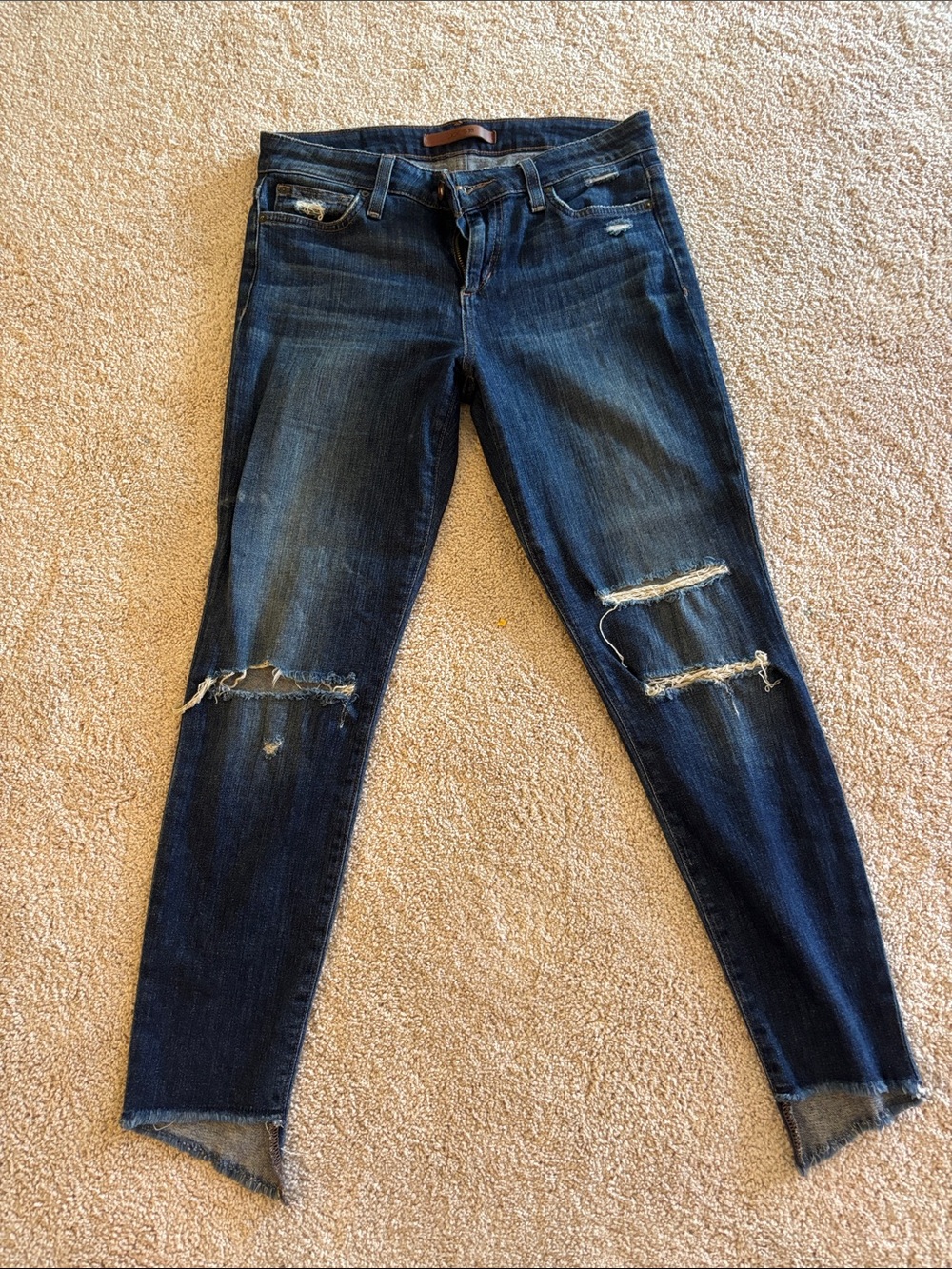 Joe's Jeans Dark Blue Ripped Skinny Jeans